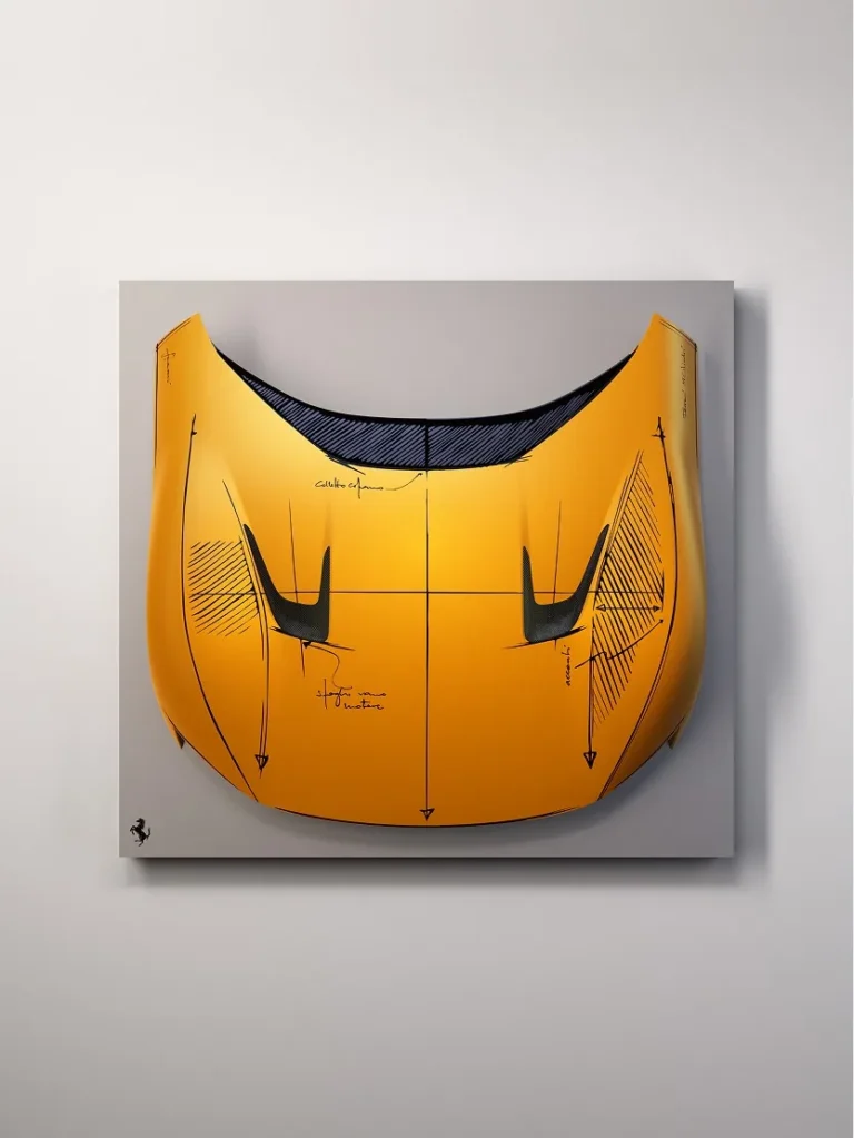 Ferrari Sketch Body黃色車身鈑件收藏作品