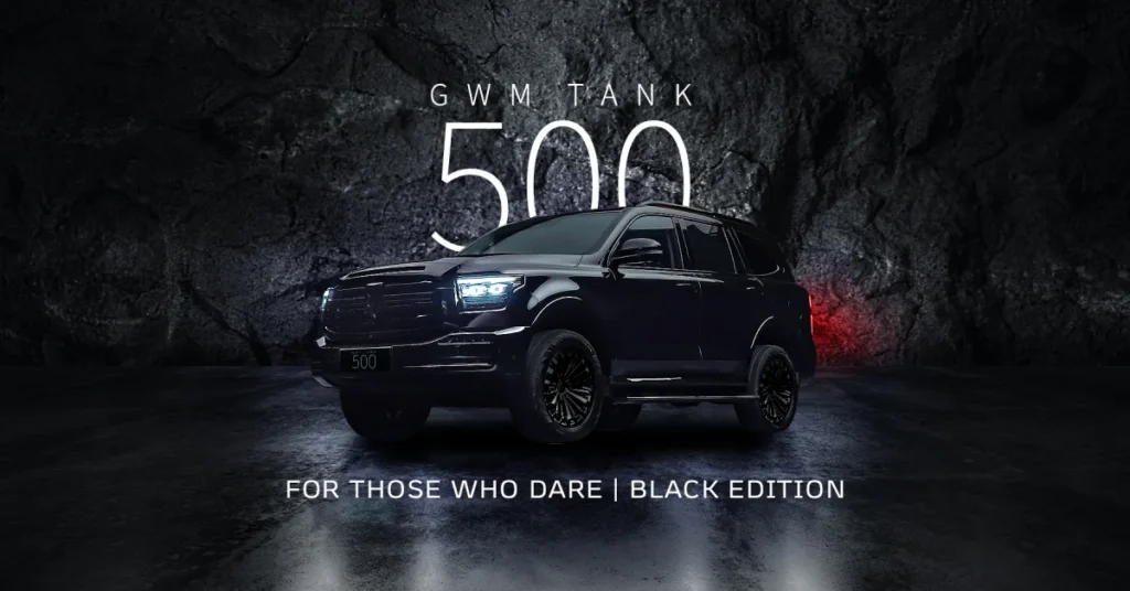 GWM TANK 500 HEV Black Edition 登場:黑化豪華、氣場升級,價格 RM336,800