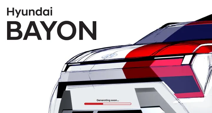 第二代Hyundai BAYON車尾官方設計草圖