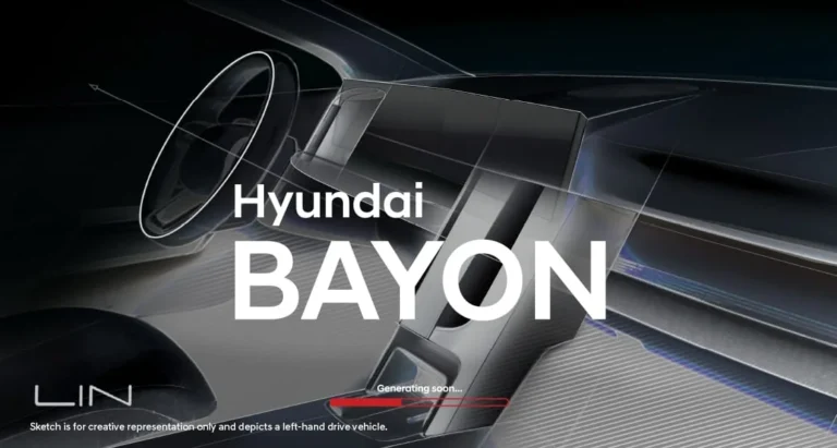 第二代Hyundai BAYON內裝官方設計草圖