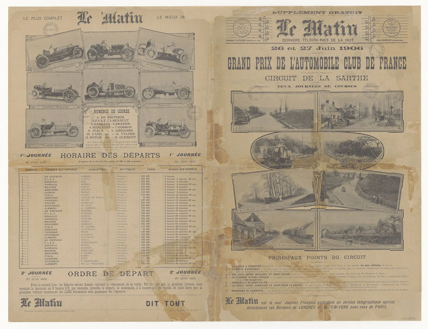 1906年Automobile Club de France Grand Prix歷史照片