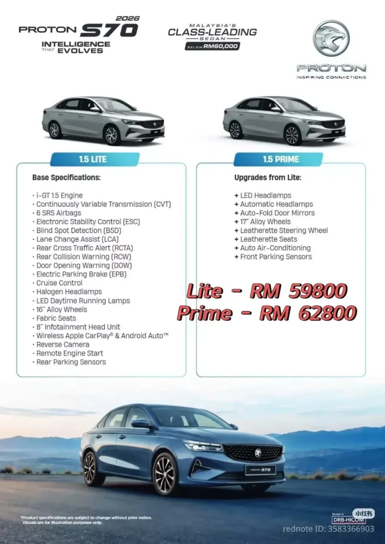 Proton S70 Lite與Prime規格相關官方圖片3