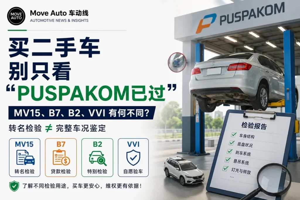 買二手車別只看“PUSPAKOM已過”:MV15、B7、B2與VVI有何不同?