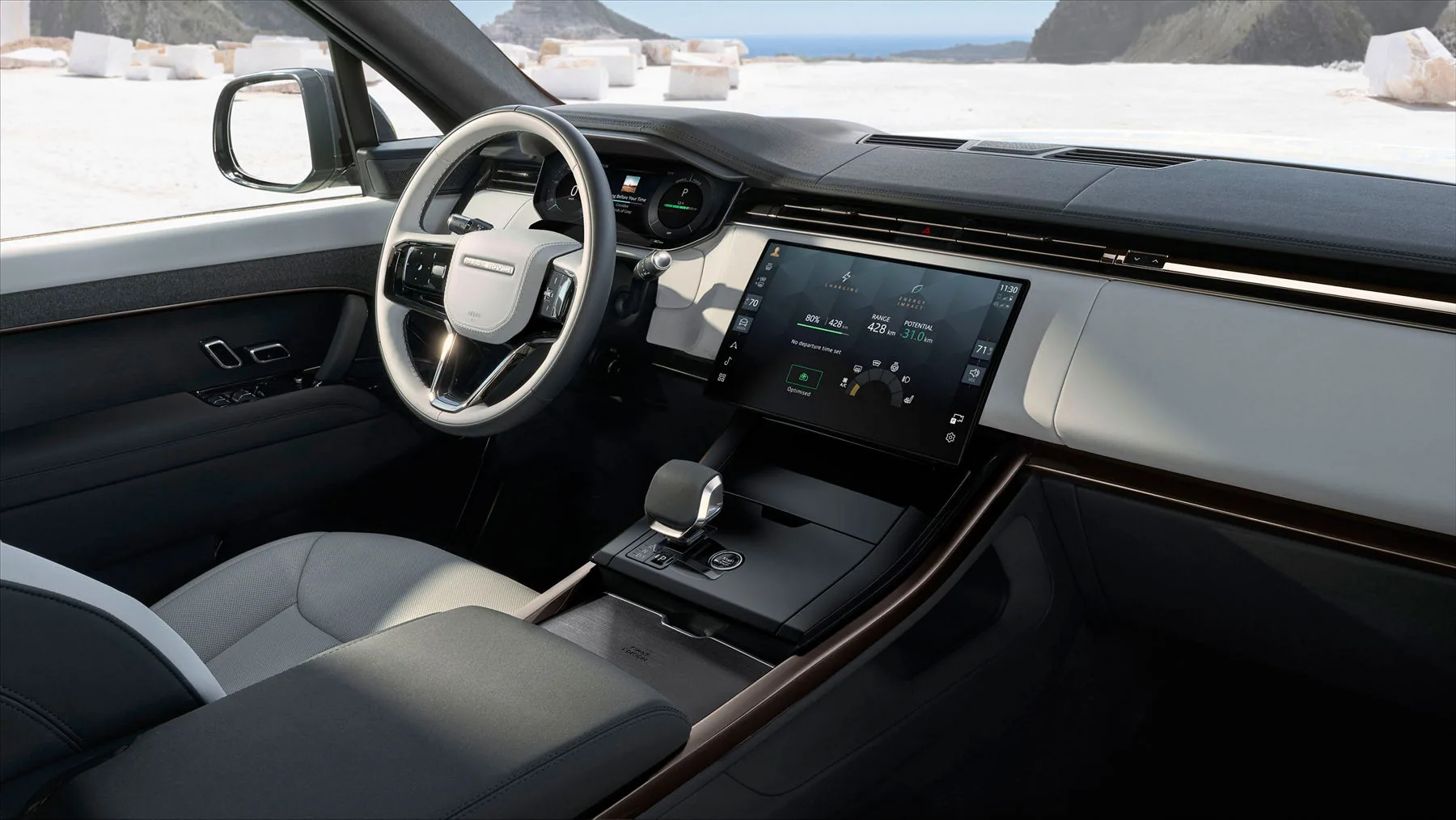 Range Rover Sport Electric內裝與中控台官方圖片