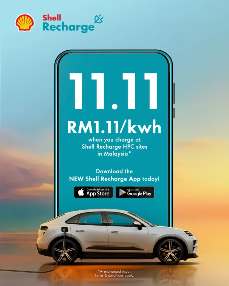Shell Recharge 11.11充電優惠　指定HPC快充RM1.11/kWh