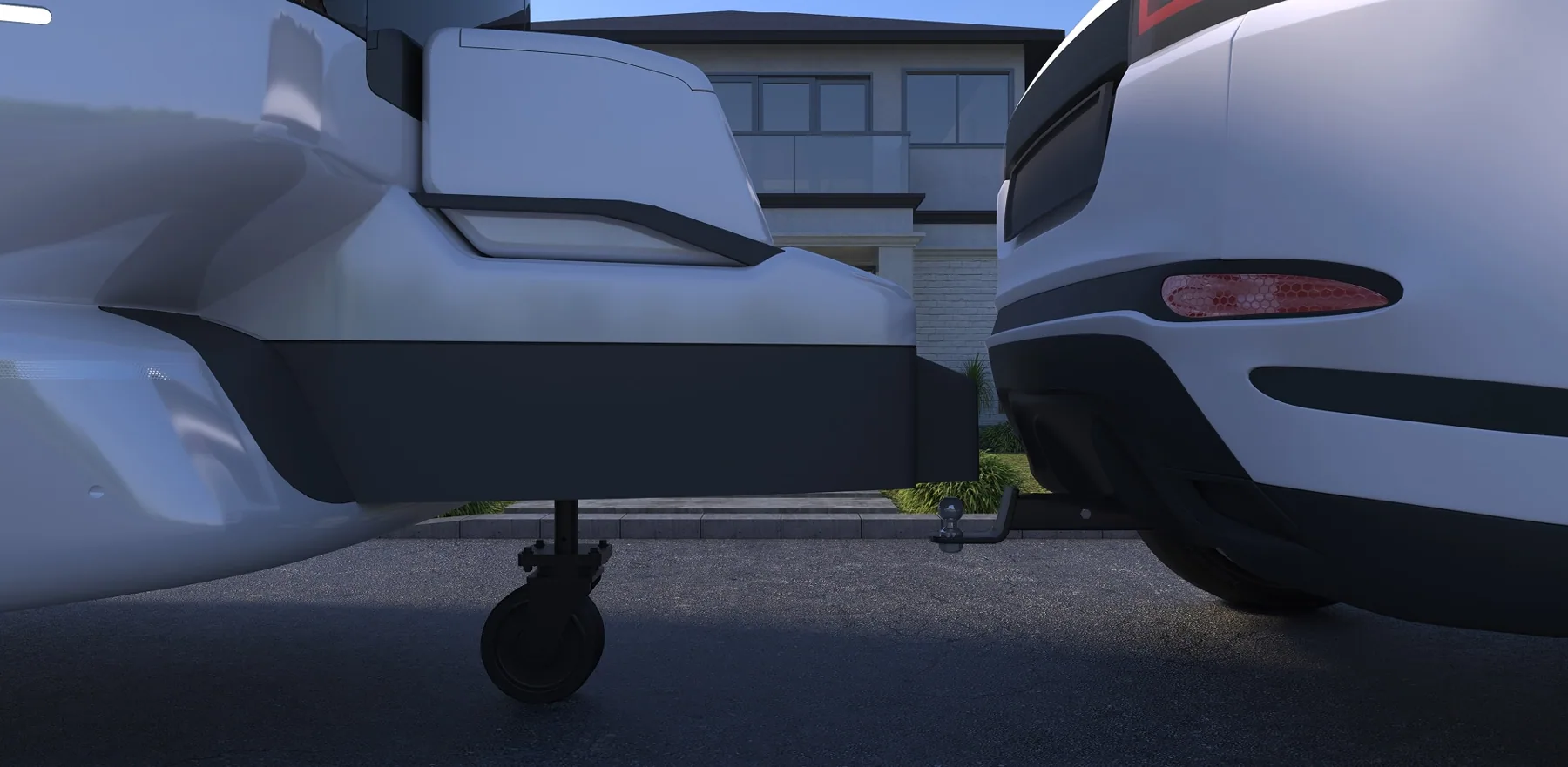 Skydream Space Camping自動對位掛接拖車系統