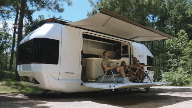 Skydream Space Camping展開側邊露台與遮陽棚
