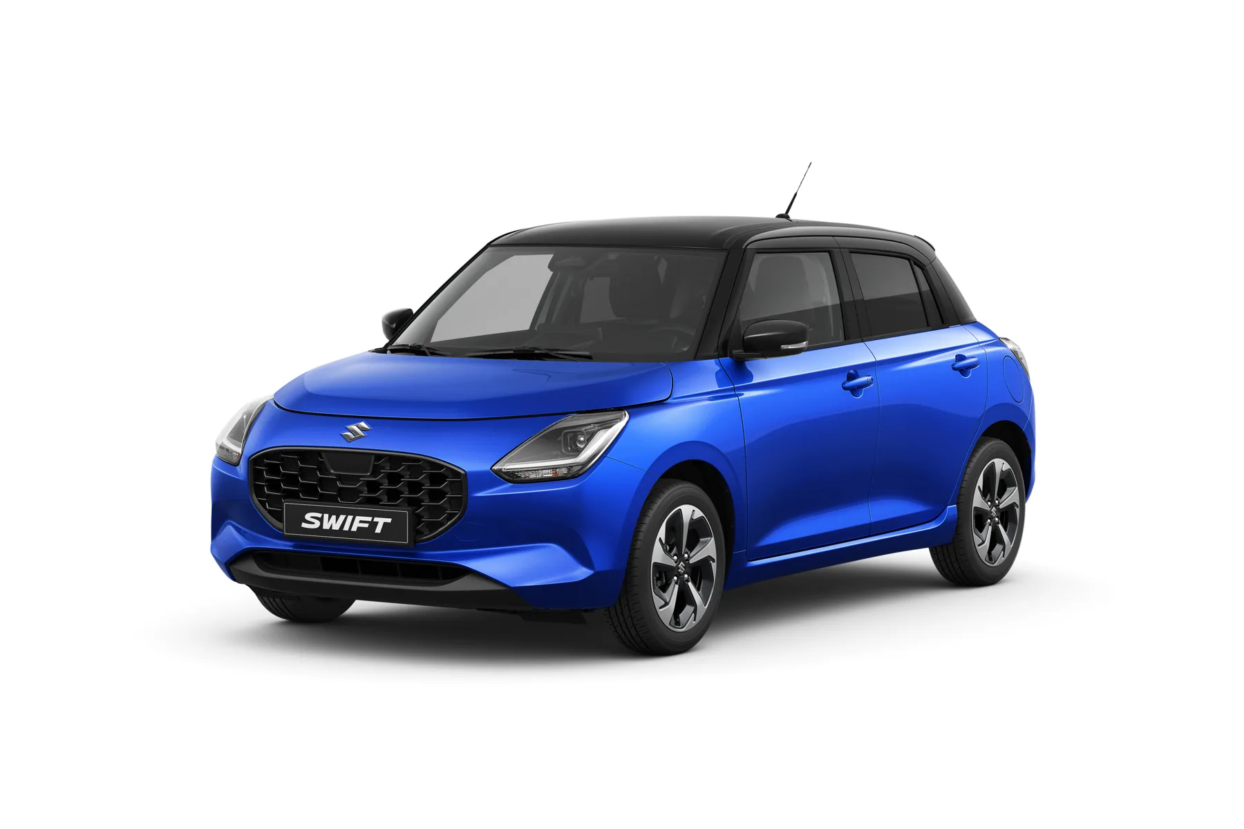Suzuki Swift藍色車身前45度官方車圖