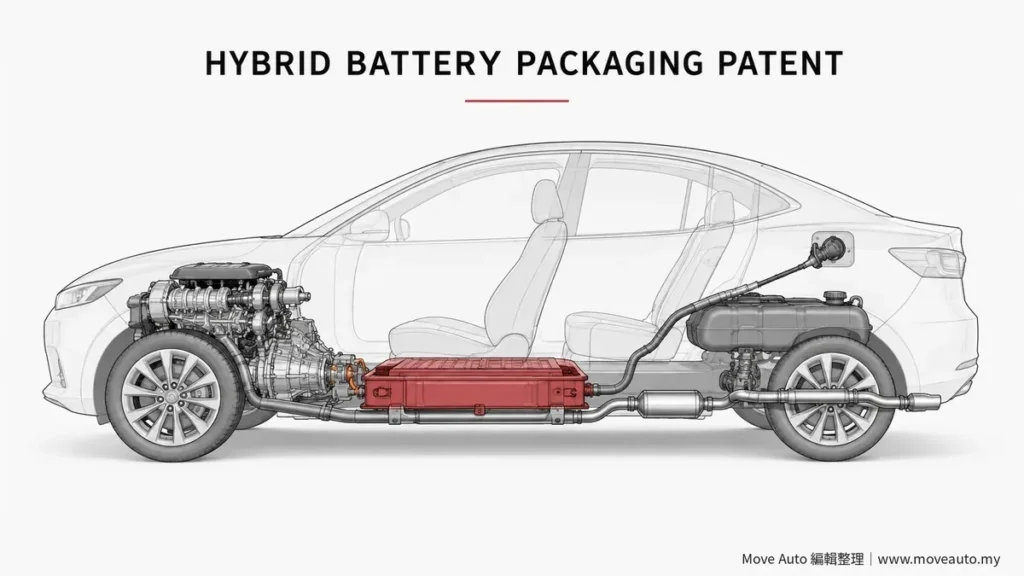 Hybrid電池不一定要佔行李廂　Toyota專利研究前座下新配置