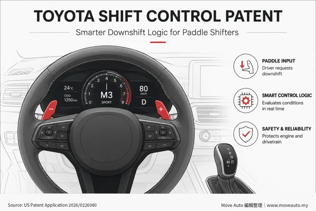 撥片降檔為何有時“不聽話”？Toyota專利想讓自排更懂駕駛