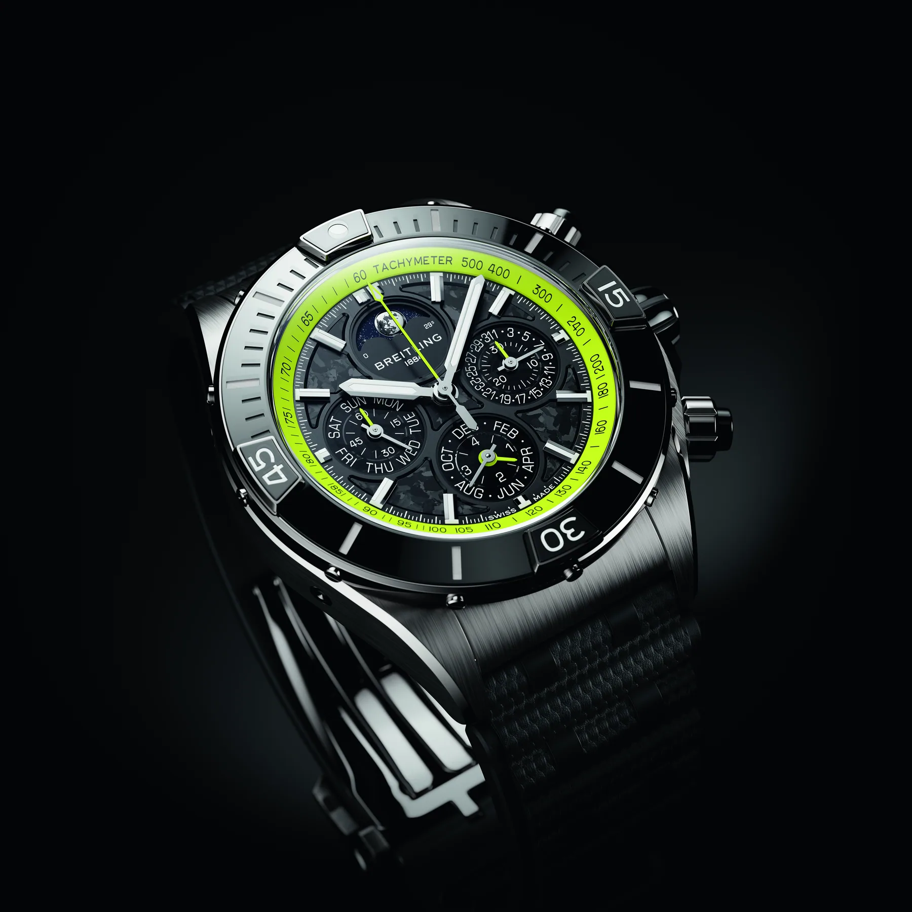 Aston Martin Valhalla車主專屬Super Chronomat B19 44訂製腕錶外觀