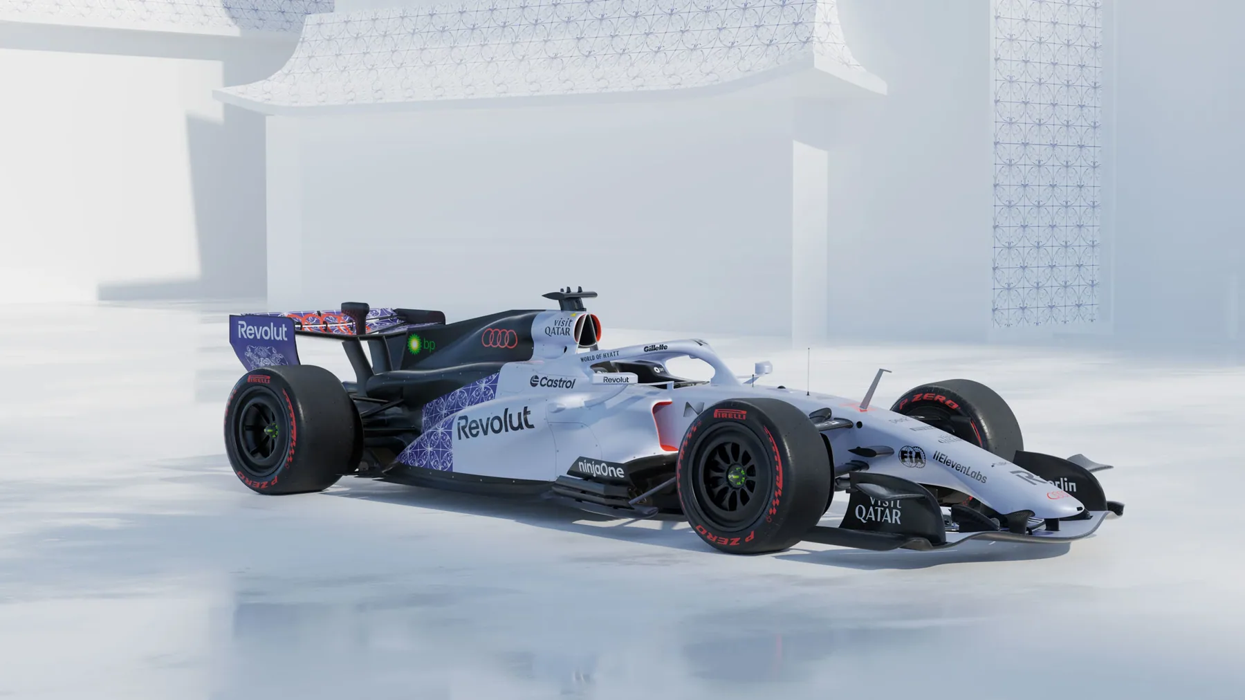 Audi R26新加坡站限定塗裝前方三分之四角度