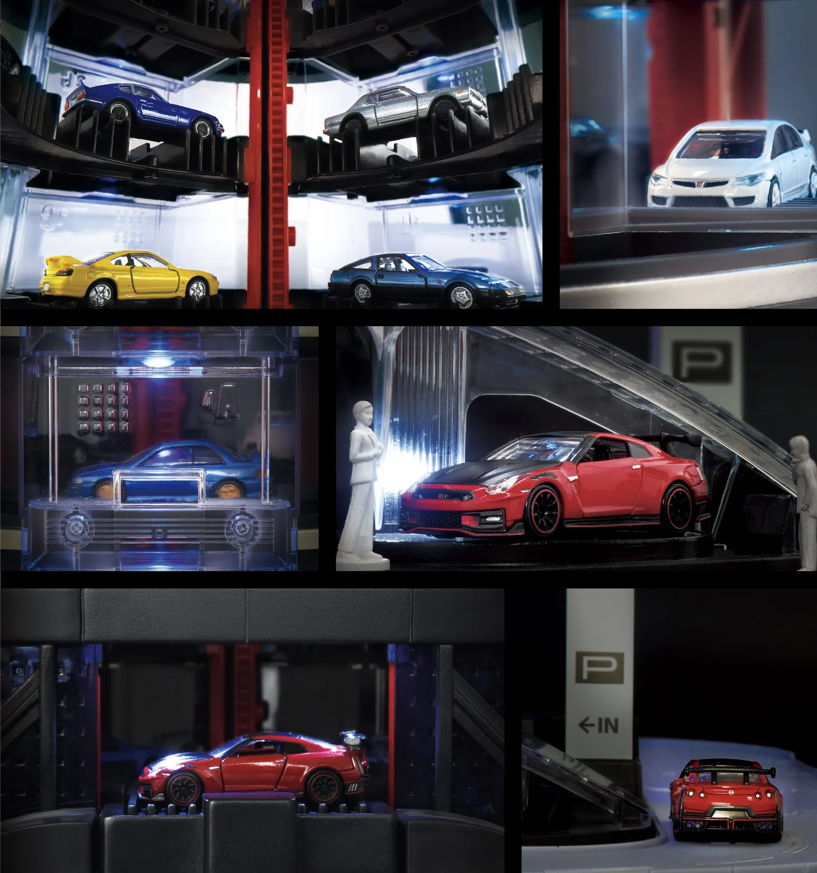 Automated tomica PARKING with showroom 官方展示圖