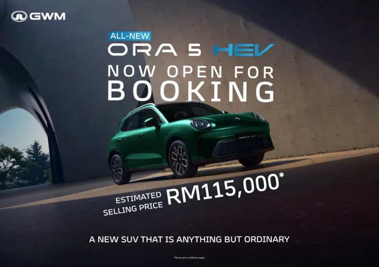 GWM ORA 5 HEV馬來西亞正式開放預訂，預估售價11萬5000令吉