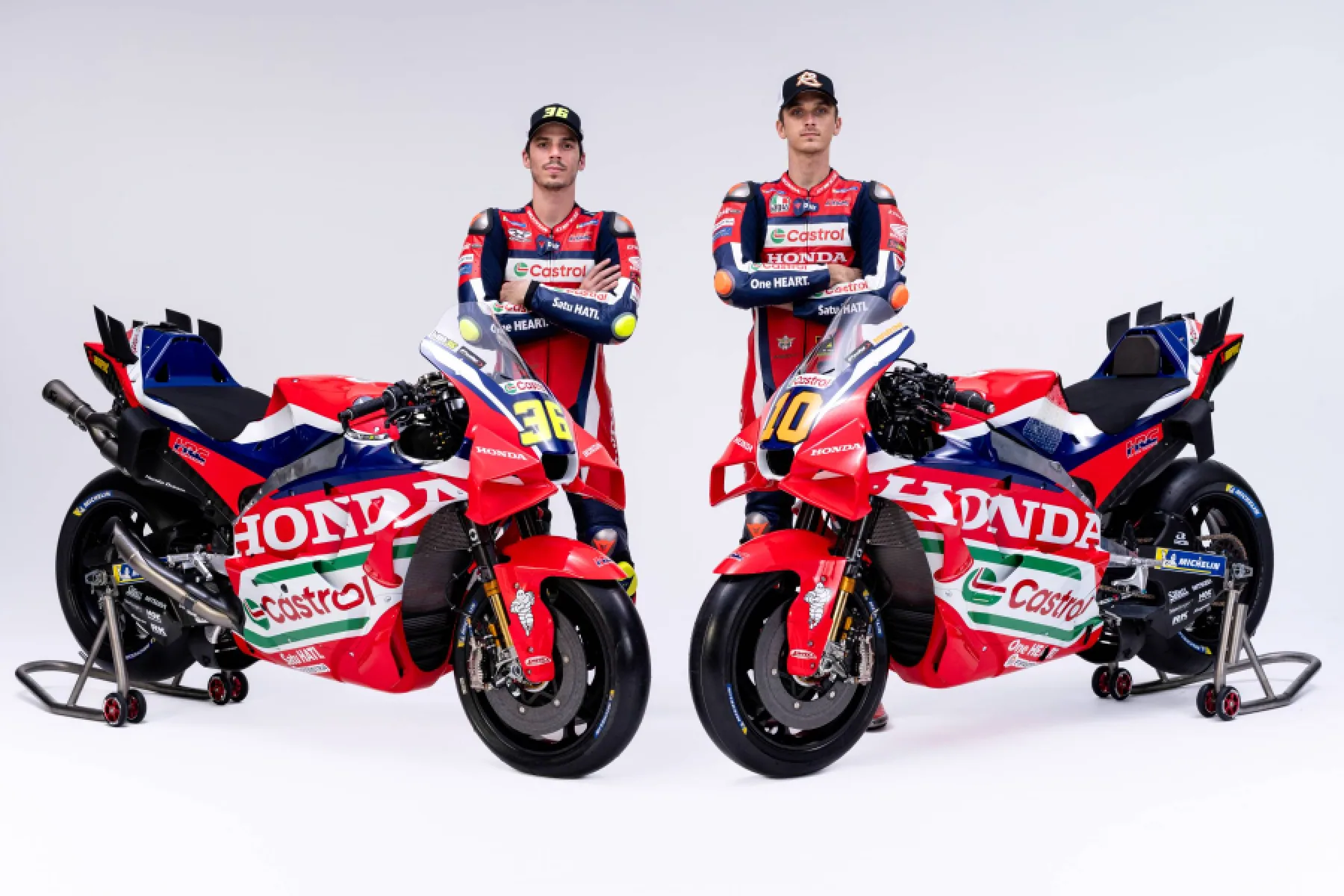 Joan Mir與Luca Marini及2026 Honda HRC RC213V MotoGP賽車