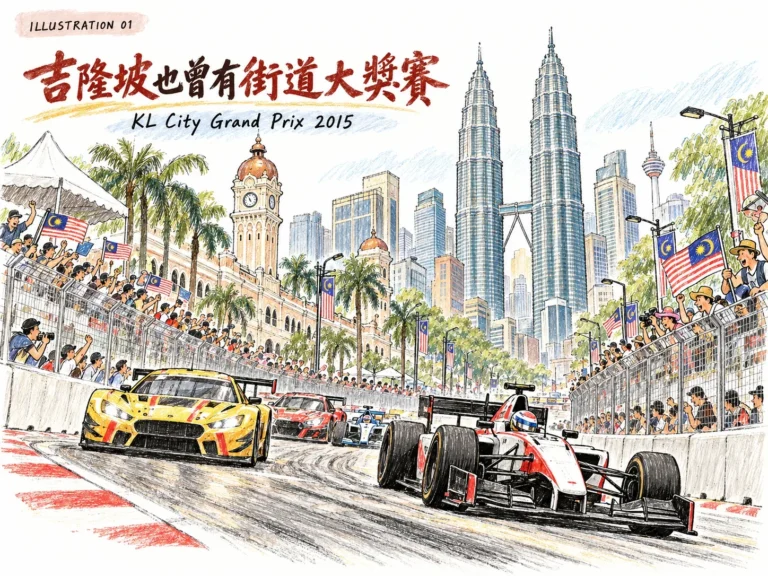 2015年KL City Grand Prix在吉隆坡市中心舉行的街道賽插畫