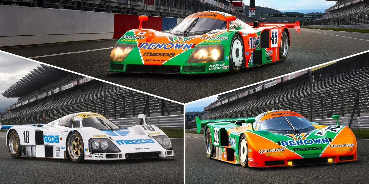 Mazda 787B 55號18號與202號三車官方合成圖