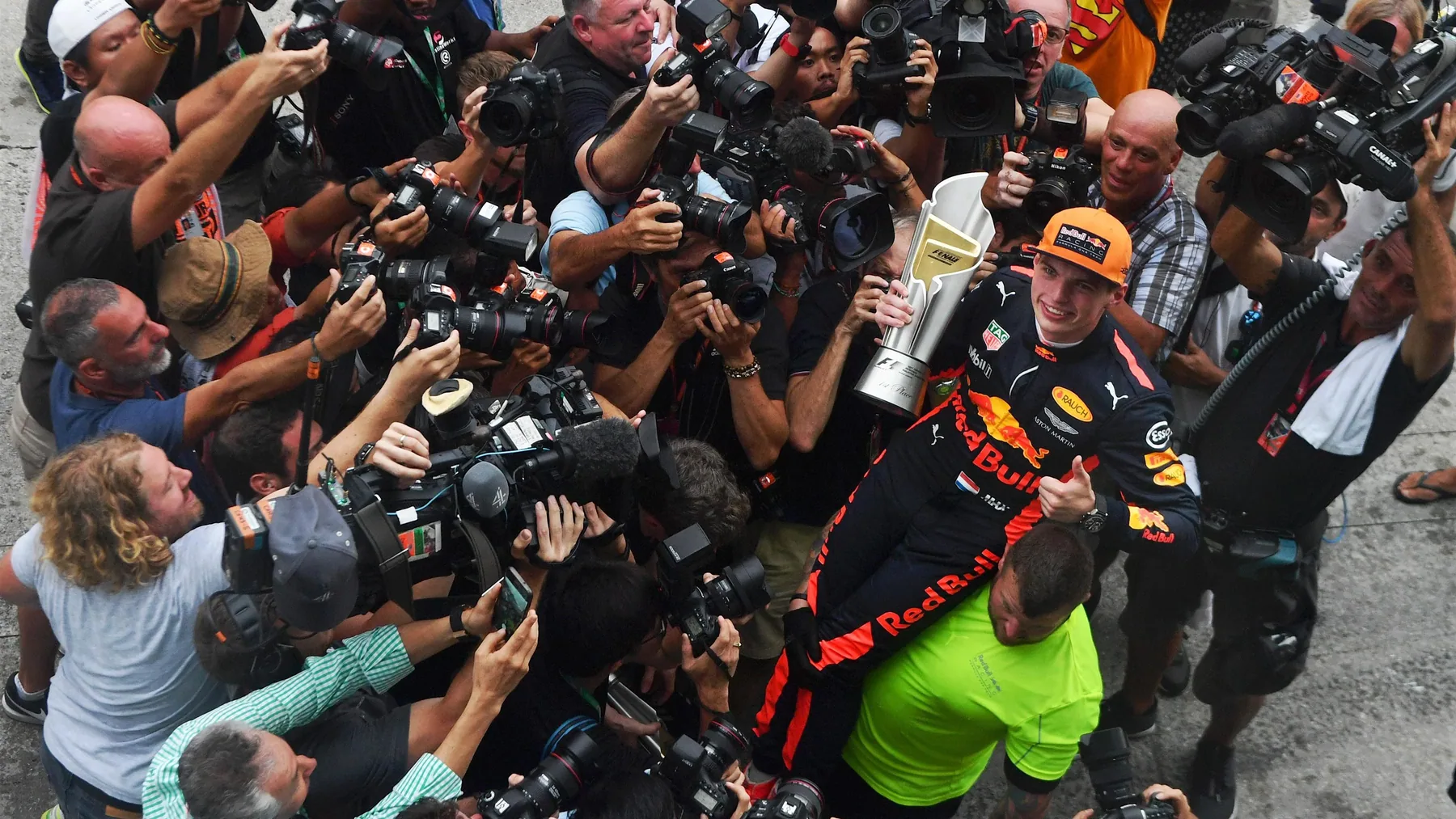 Max Verstappen在2017年馬來西亞F1大獎賽奪冠