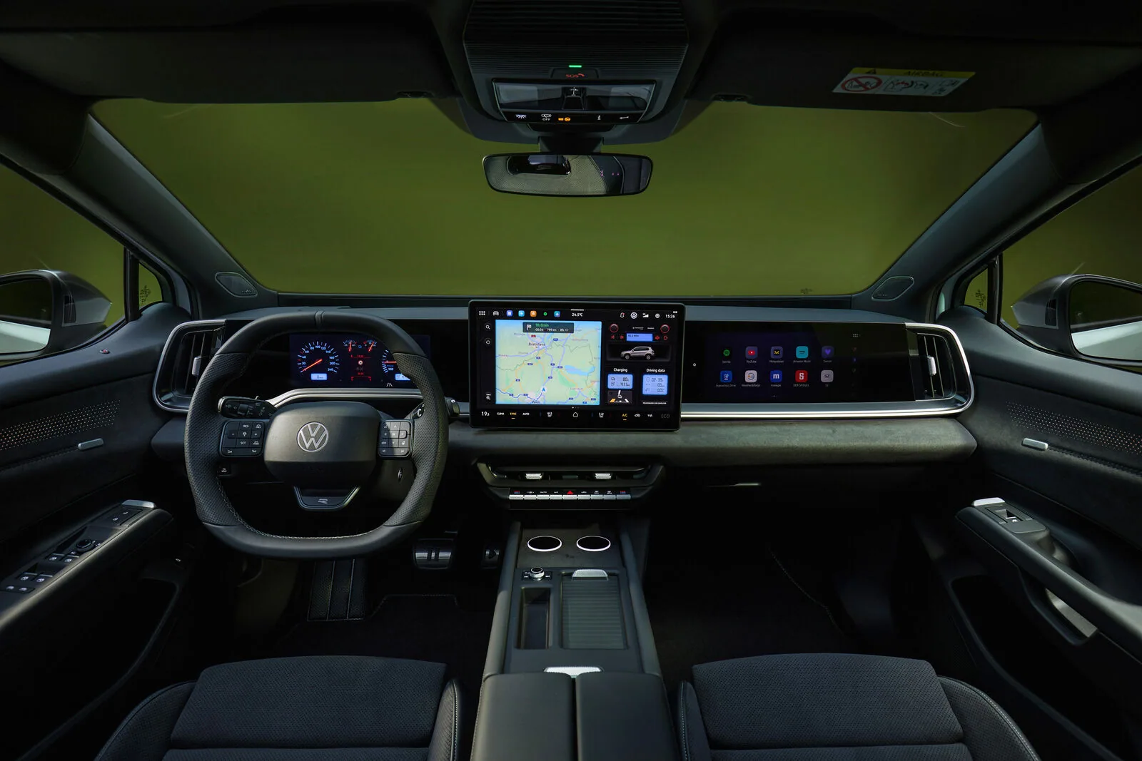 Volkswagen ID. Tiguan車廂配置駕駛儀表、中央與副駕駛螢幕