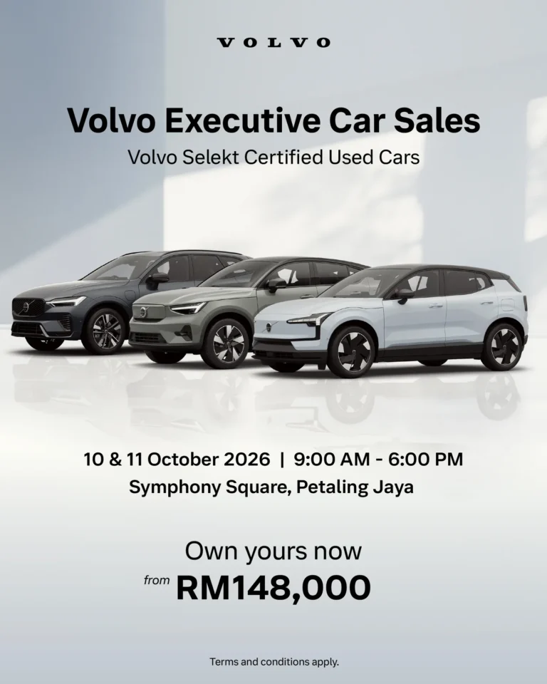 Volvo Executive Car Sales 2026官方宣傳圖